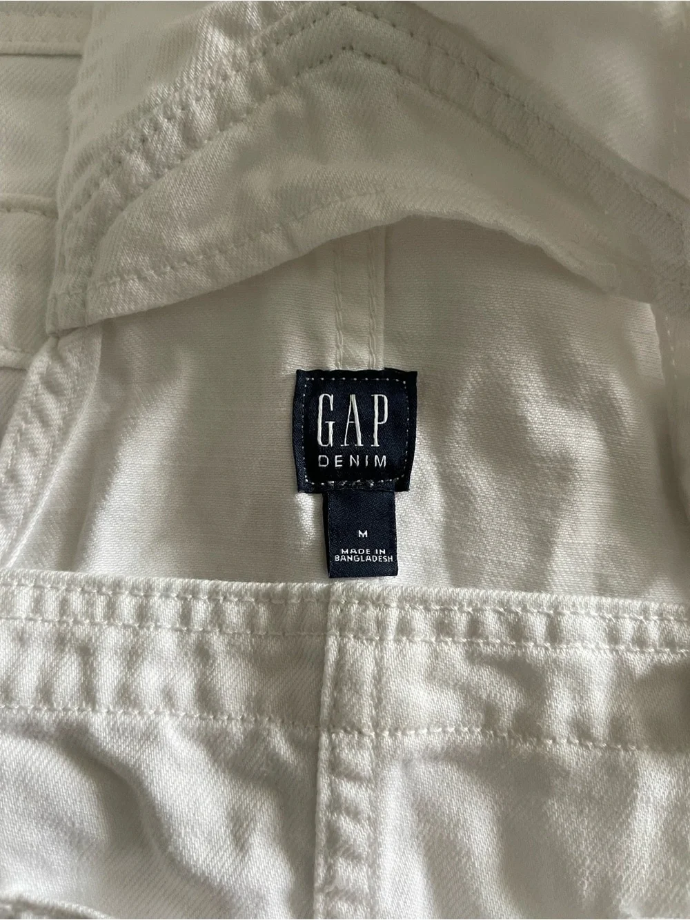 GAP White Cargo Overalls Pants